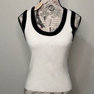 NWT Camila Coelho Monochrome Knit Tank Top